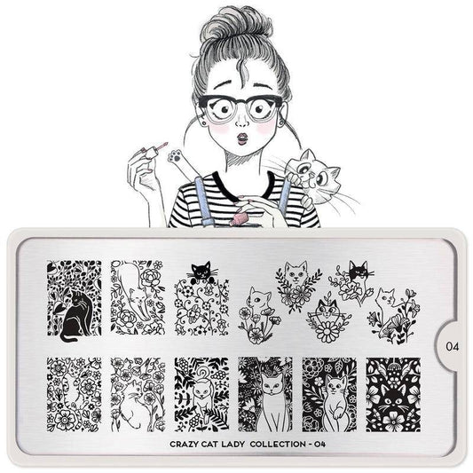 Crazy Cat Lady 04 ✦ Nail Stamping Plate - MoYou London