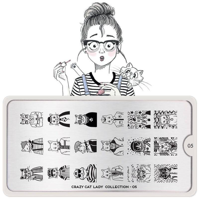 Crazy Cat Lady 05 ⦠Nail Stamping Plate - MoYou London