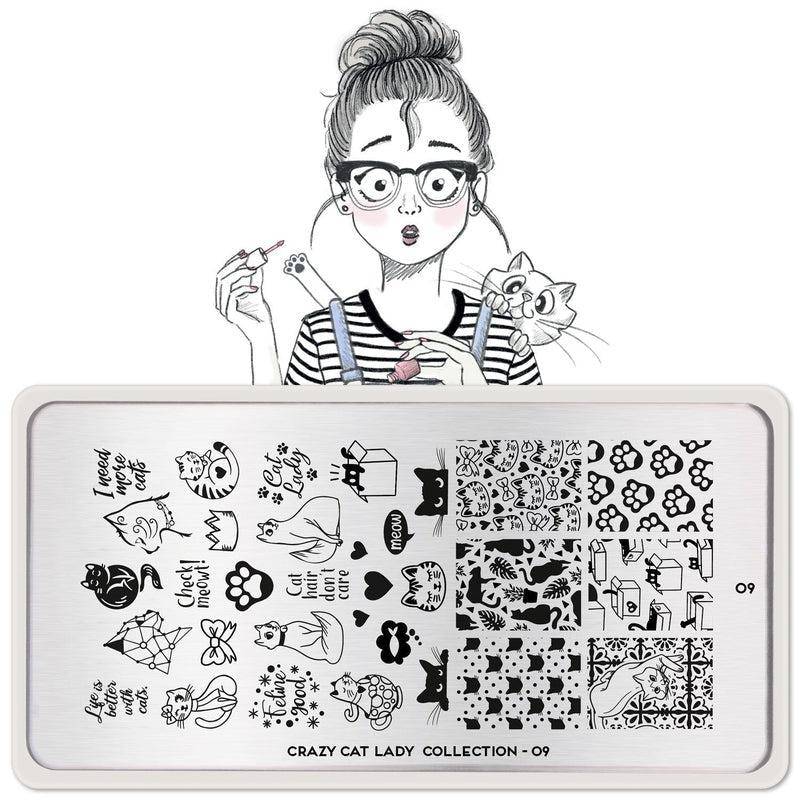 Crazy Cat Lady 09 ✦ Nail Stamping Plate - MoYou London