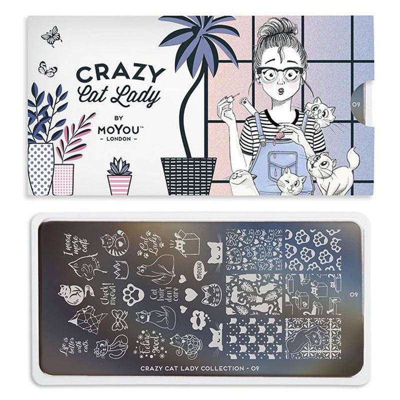 Crazy Cat Lady 09 ✦ Nail Stamping Plate - MoYou London