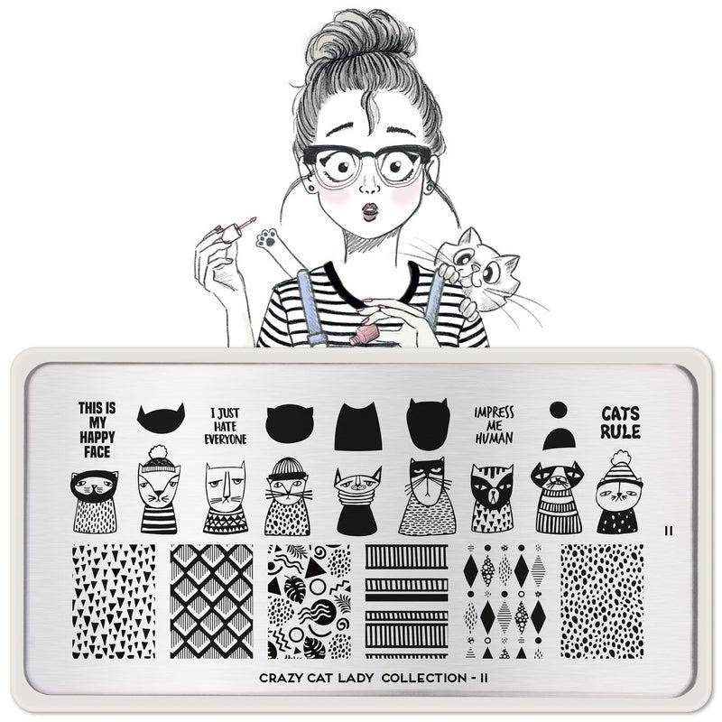Crazy Cat Lady 11 ✦ Nail Stamping Plate - MoYou London