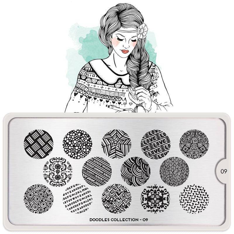 Doodles 09 ✦ Nail Stamping Plate - MoYou London