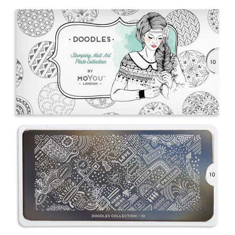 Doodles 10 ✦ Nail Stamping Plate - MoYou London