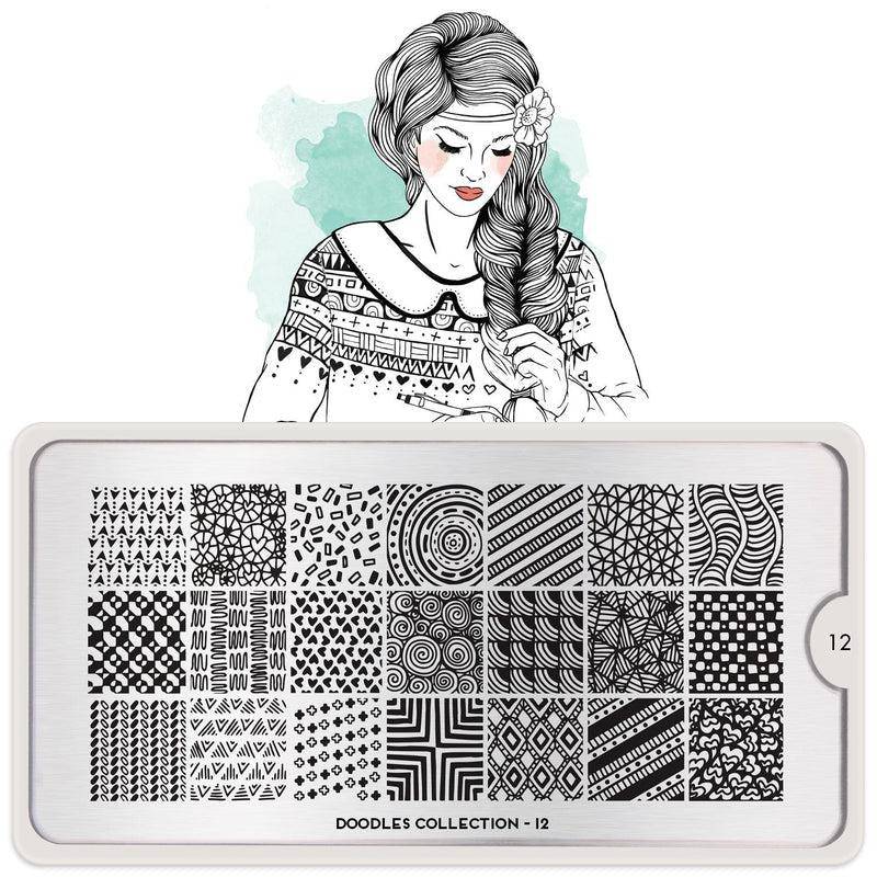 Doodles 12 ⦠Nail Stamping Plate - MoYou London