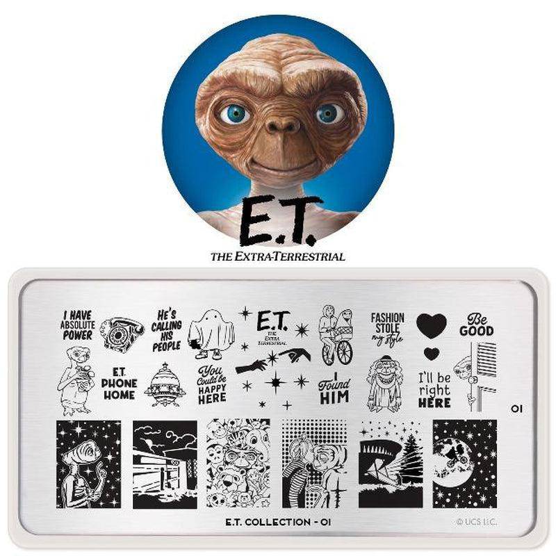 E.T. The Extra-Terrestrial Plate Bundle Nail Art Stencil MoYou London