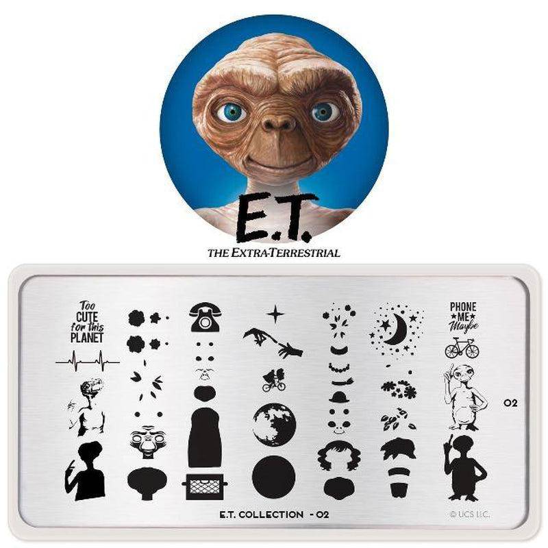 E.T. The Extra-Terrestrial Plate Bundle Nail Art Stencil MoYou London