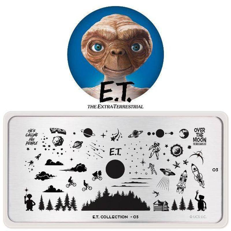 E.T. The Extra-Terrestrial Plate Bundle Nail Art Stencil MoYou London
