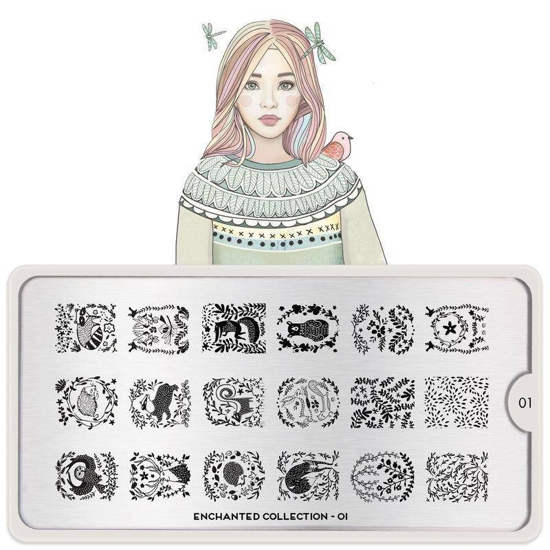 Enchanted 01 ✦ Nail Stamping Plate - MoYou London