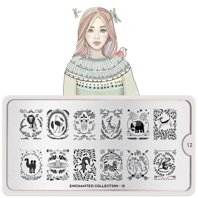 Enchanted 12 ✦ Nail Stamping Plate - MoYou London