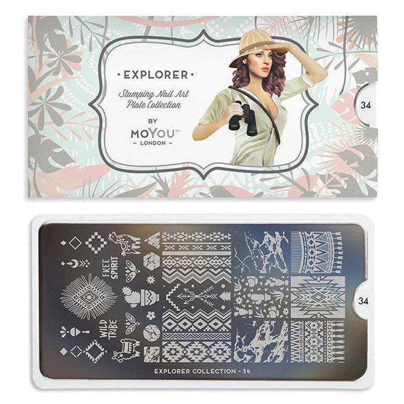 Explorer 34 ✦ Nail Stamping Plate - MoYou London