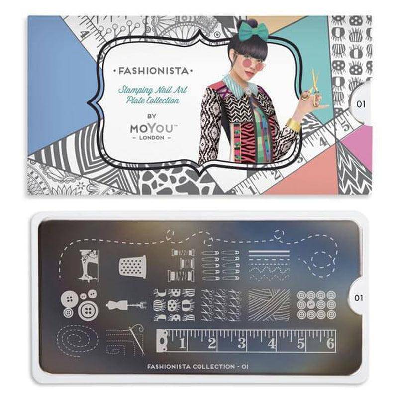 Fashionista 01 ✦ Nail Stamping Plate - MoYou London