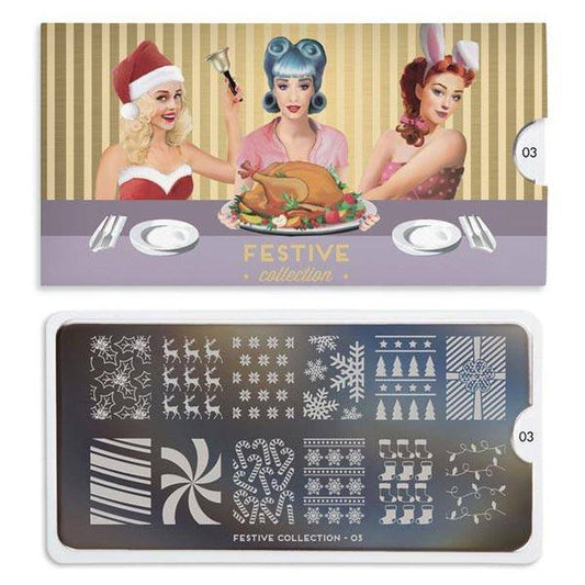 Festive 03 ✦ Nail Stamping Plate - MoYou London
