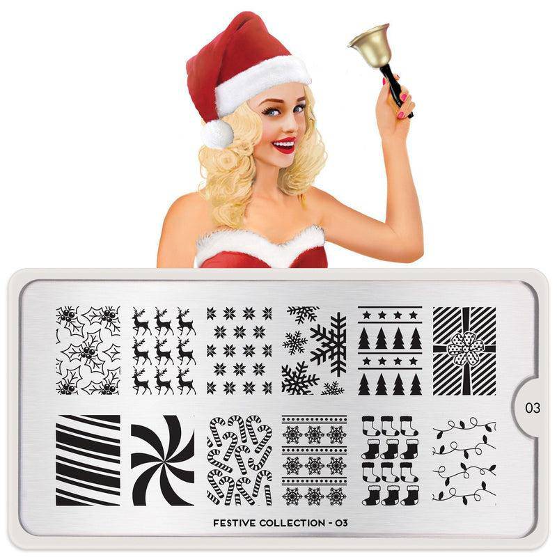 Festive 03 ✦ Nail Stamping Plate - MoYou London
