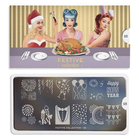 Festive 05 ✦ Nail Stamping Plate - MoYou London