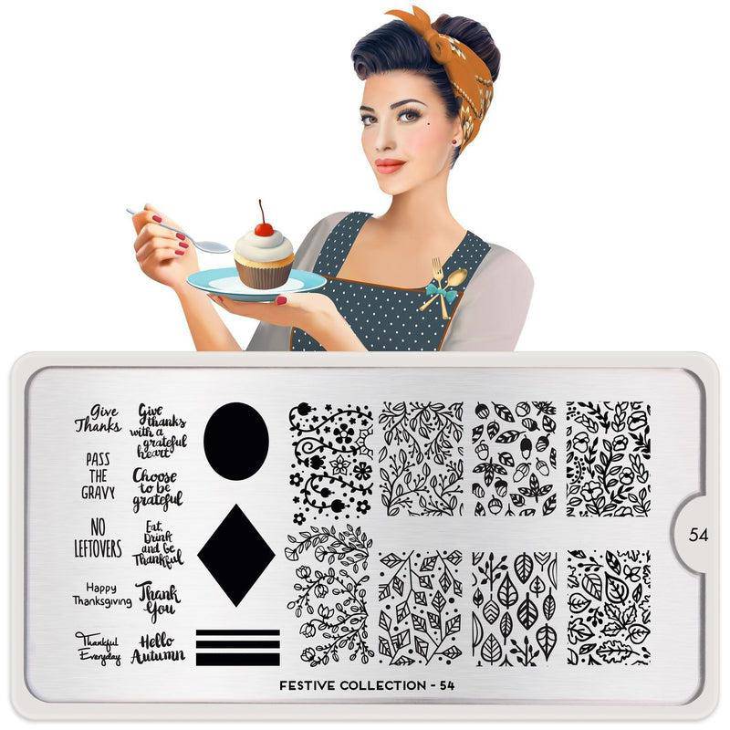 Festive 54 ✦ Nail Stamping Plate - MoYou London