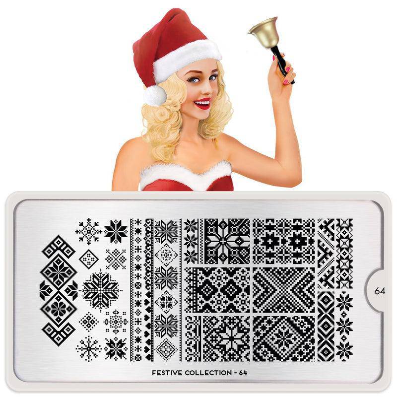 Festive 64 ✦ Nail Stamping Plate - MoYou London