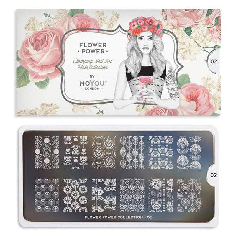 Flower Power 02 ✦ Nail Stamping Plate - MoYou London