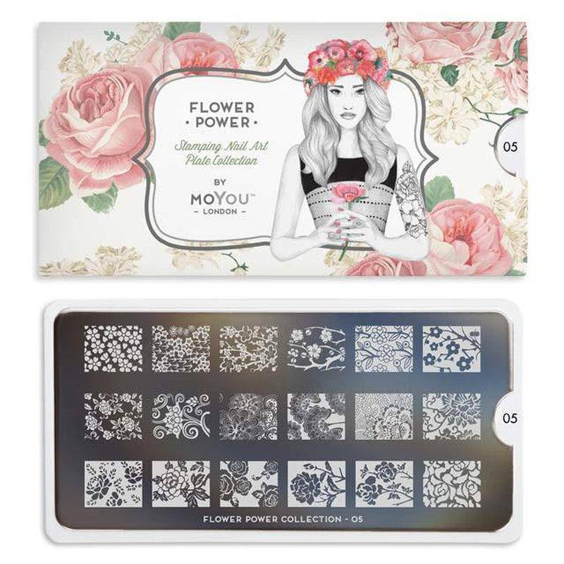 Flower Power 05 ✦ Nail Stamping Plate - MoYou London