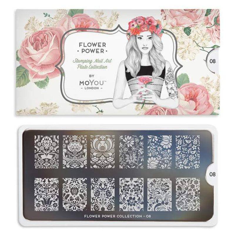 Flower Power 08 ✦ Nail Stamping Plate - MoYou London