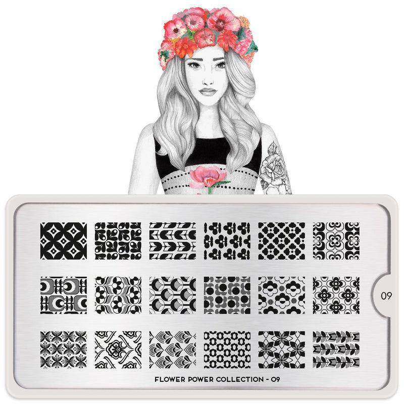 Flower Power 09 ✦ Nail Stamping Plate - MoYou London