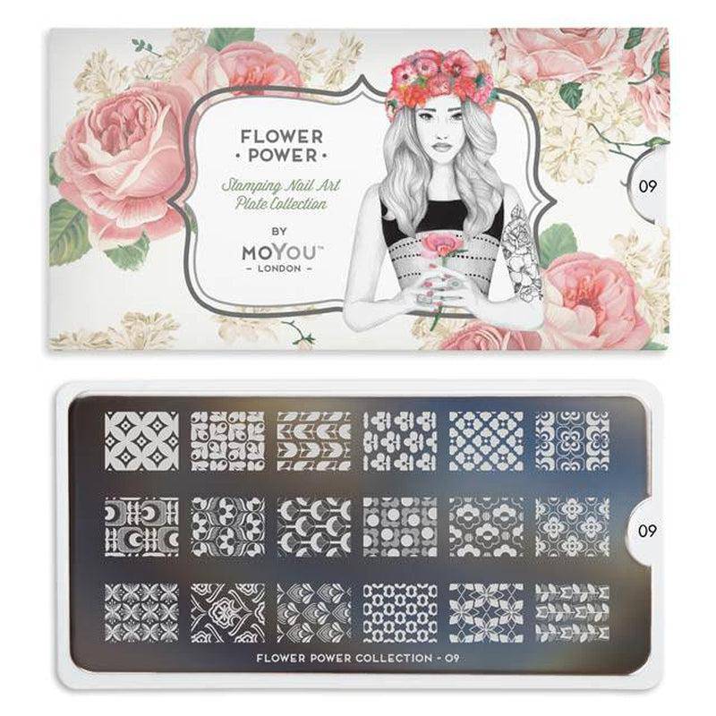 Flower Power 09 ✦ Nail Stamping Plate - MoYou London