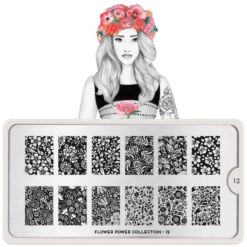 Flower Power 12 ✦ Nail Stamping Plate - MoYou London