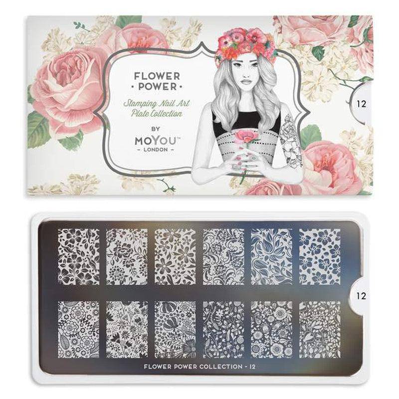 Flower Power 12 ✦ Nail Stamping Plate - MoYou London