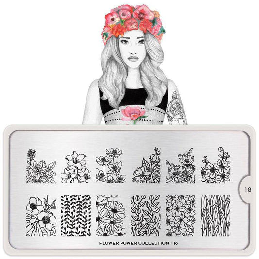 Flower Power 18 ✦ Nail Stamping Plate - MoYou London