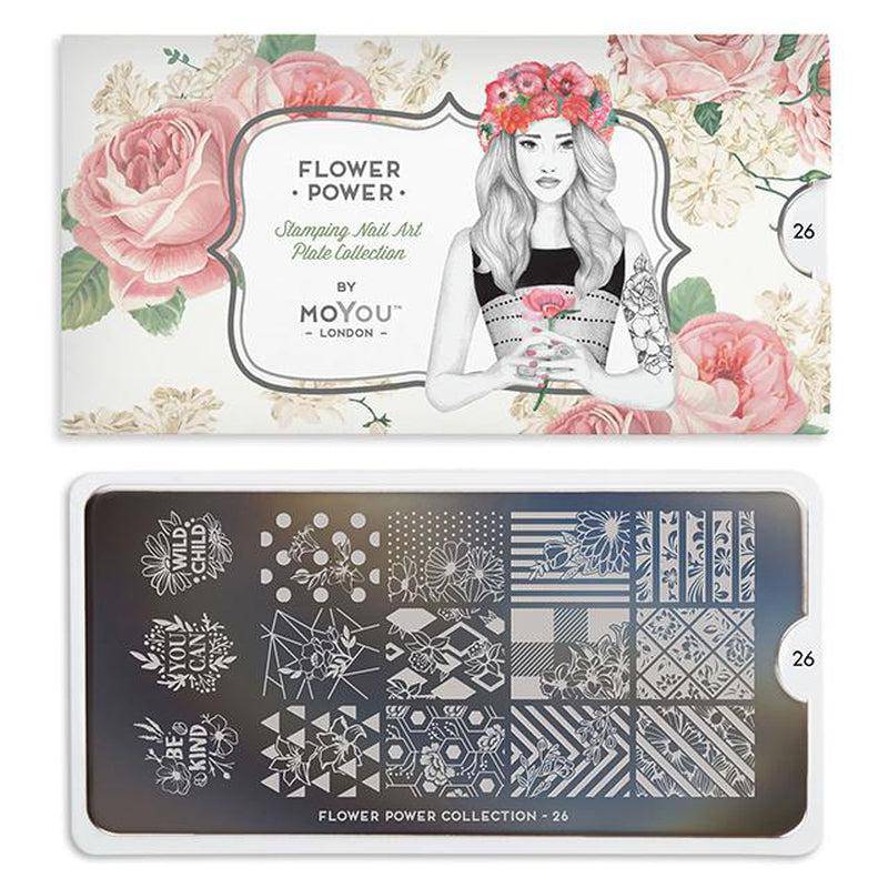 Flower Power 26 ✦ Nail Stamping Plate - MoYou London