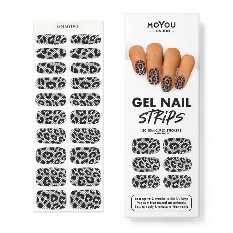 Gel Nail Strip ★ Black Lace - MoYou London