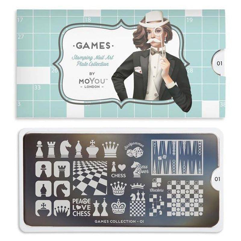 Games 01 ✦ Nail Stamping Plate - MoYou London