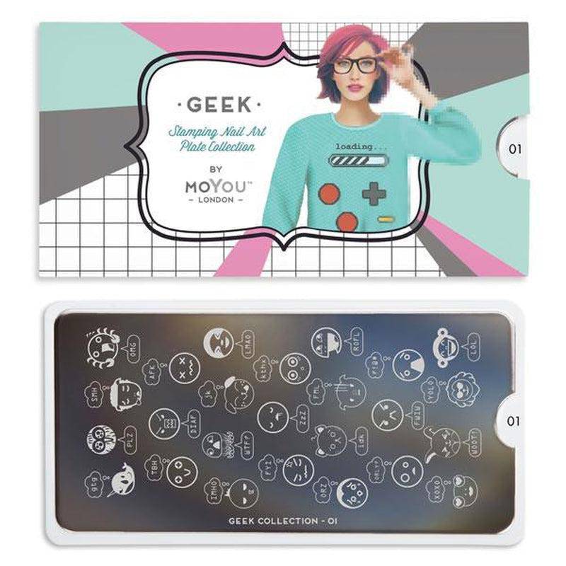 Geek 01 ✦ Nail Stamping Plate - MoYou London