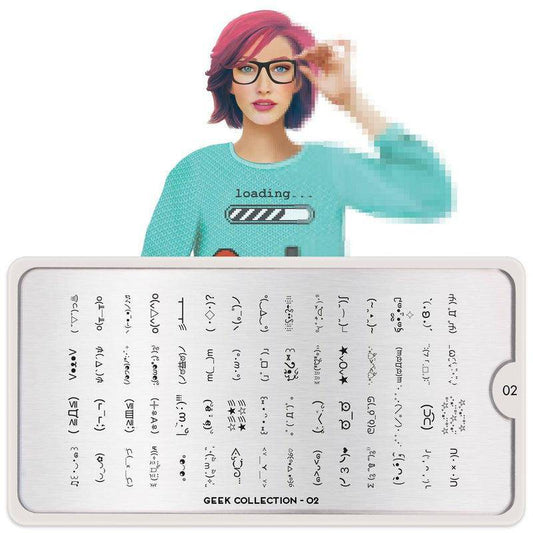 Geek 02 ✦ Nail Stamping Plate - MoYou London