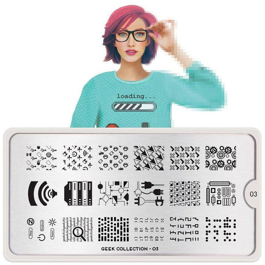 Geek 03 ✦ Nail Stamping Plate - MoYou London