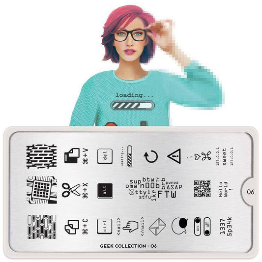 Geek 06 ✦ Nail Stamping Plate - MoYou London