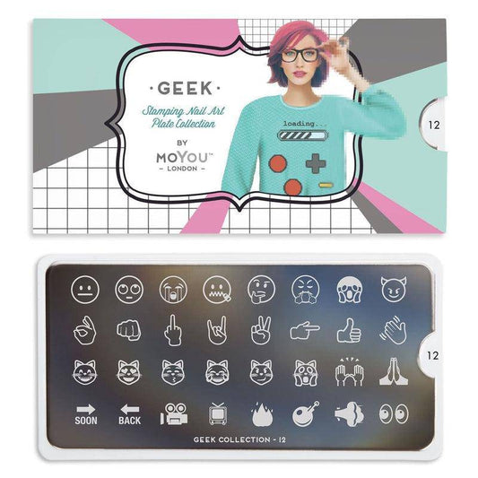 Geek 12 ✦ Nail Stamping Plate - MoYou London