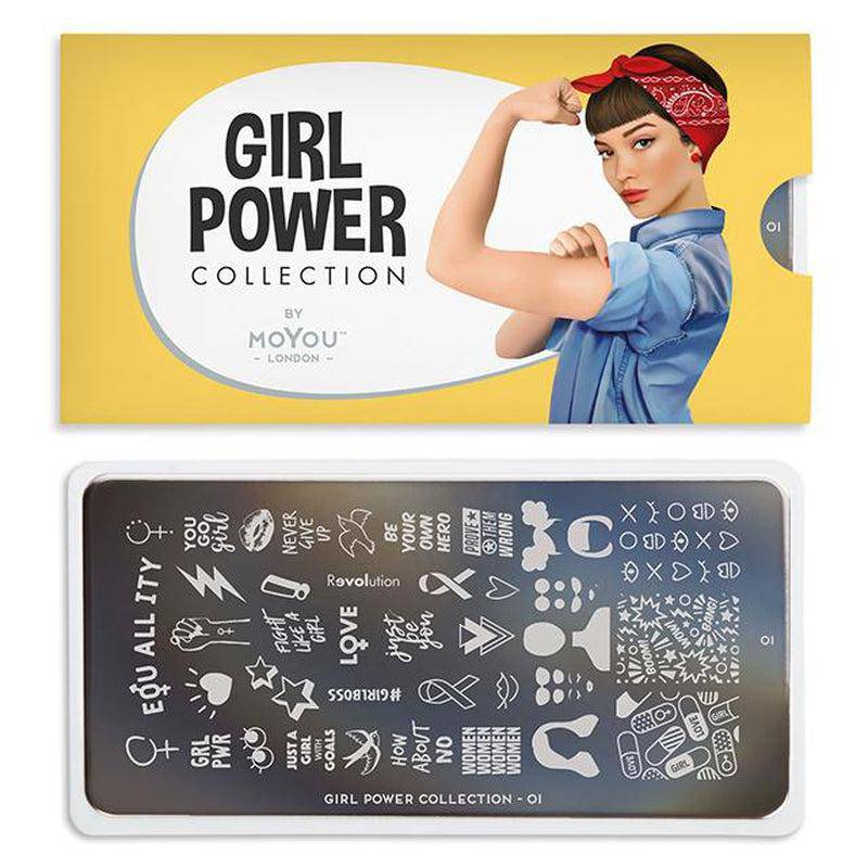 Girl Power 01 ✦ Nail Stamping Plate - MoYou London