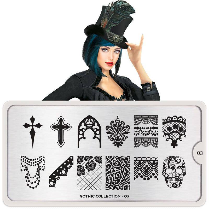 Gothic 03 ✦ Nail Stamping Plate - MoYou London