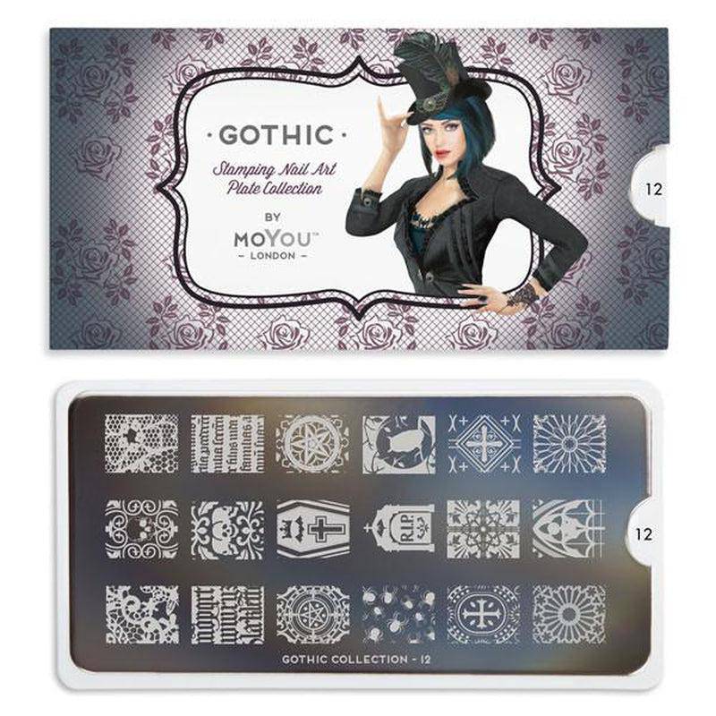 Gothic 12 ✦ Nail Stamping Plate - MoYou London