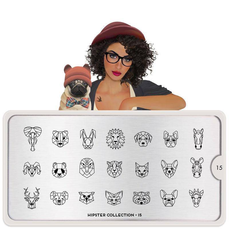 Hipster 15 ✦ Nail Stamping Plate - MoYou London