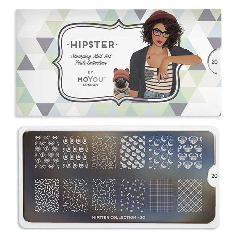 Hipster 20 ✦ Nail Stamping Plate - MoYou London