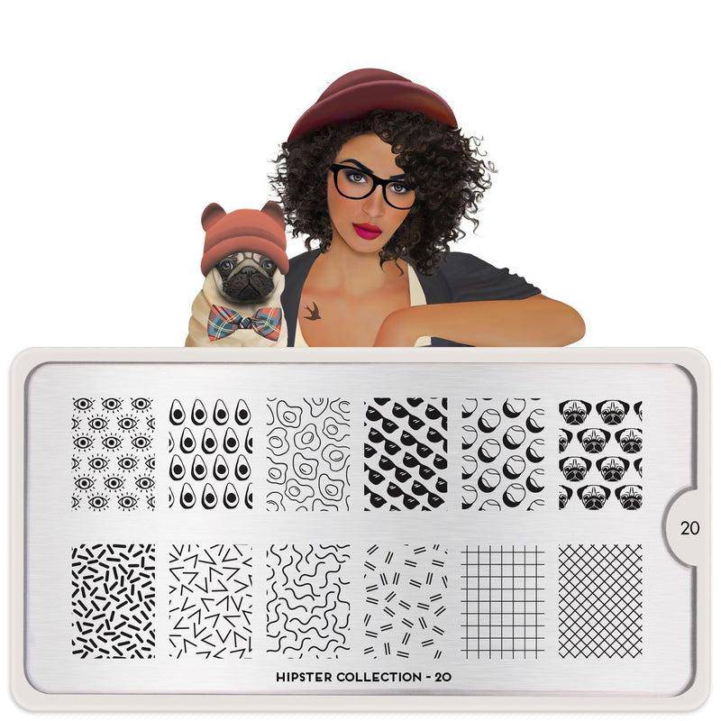 Hipster 20 ✦ Nail Stamping Plate - MoYou London