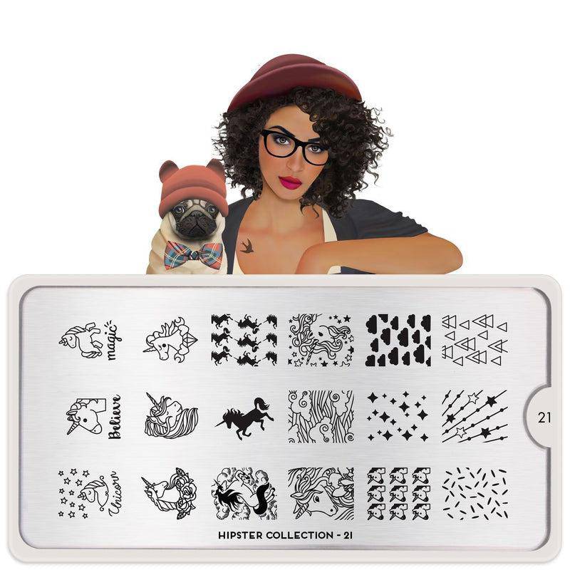 Hipster 21 ✦ Nail Stamping Plate - MoYou London