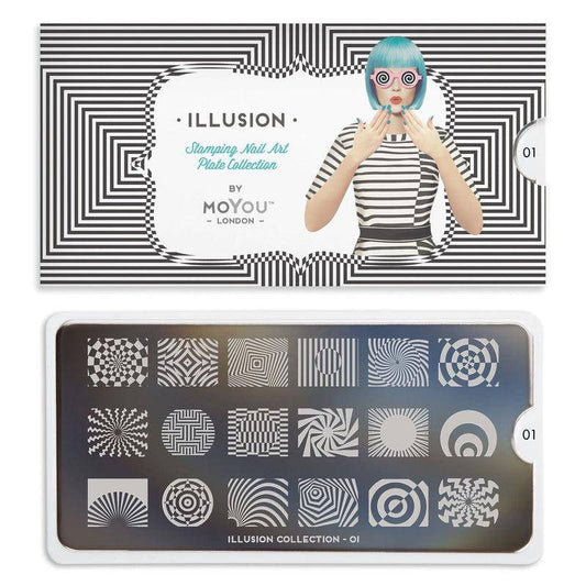 Illusion 01 ✦ Nail Stamping Plate - MoYou London