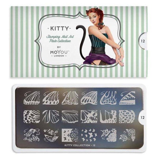 Kitty 12 ✦ Nail Stamping Plate - MoYou London