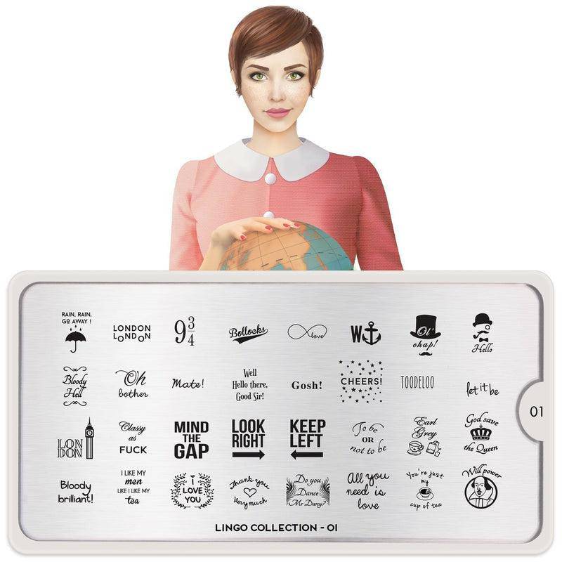 Lingo 01 ⦠Nail Stamping Plate - MoYou London