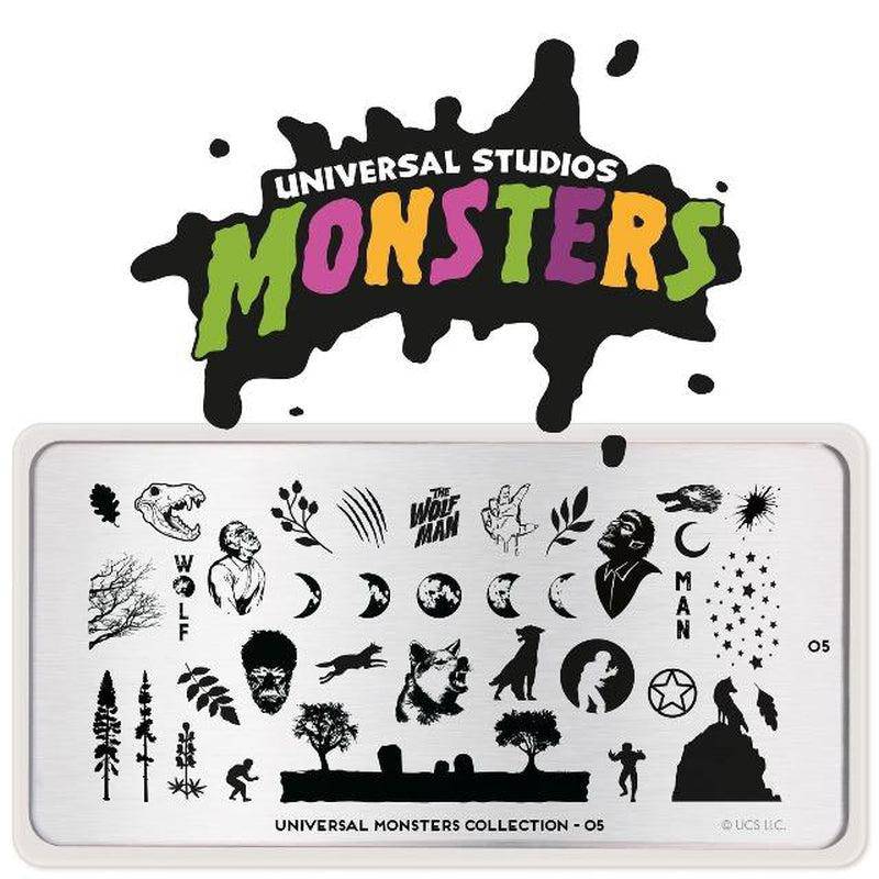 Monsters Plate Bundle Stamping Nail Stencils MoYou London