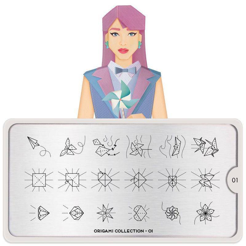Origami 01 ✦ Nail Stamping Plate - MoYou London