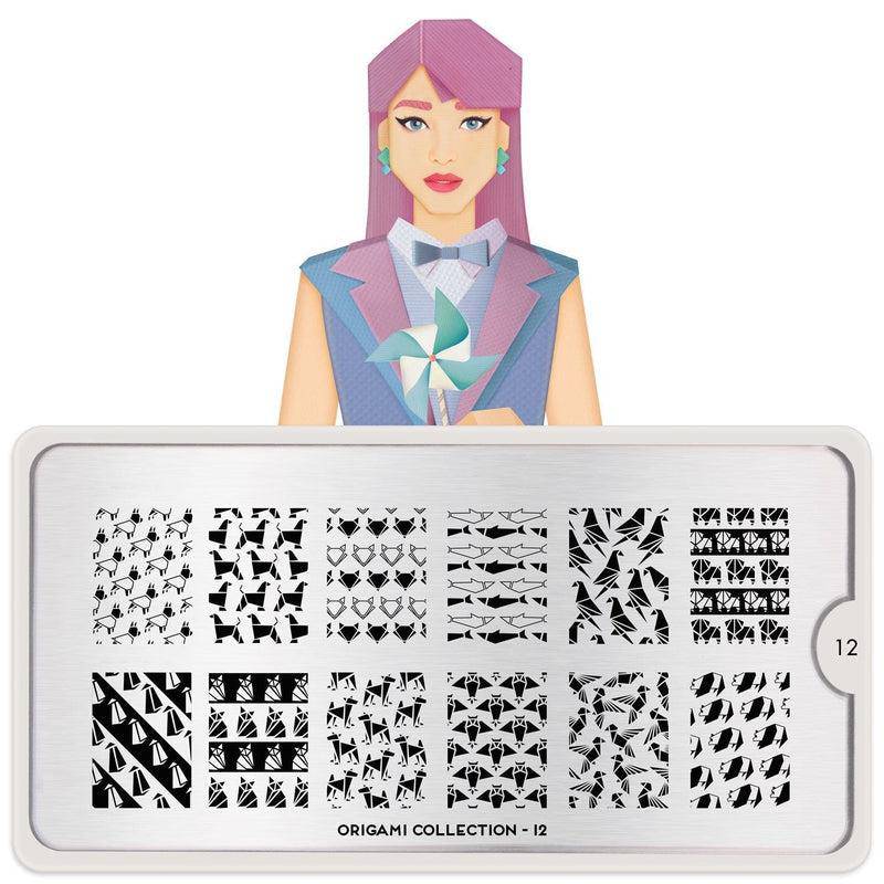 Origami 12 ✦ Nail Stamping Plate - MoYou London
