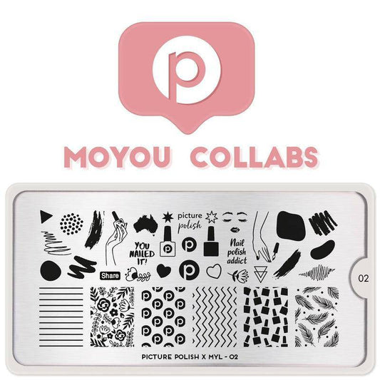 Picture Polish x MYL 02 ✦ Nail Stamping Plate - MoYou London